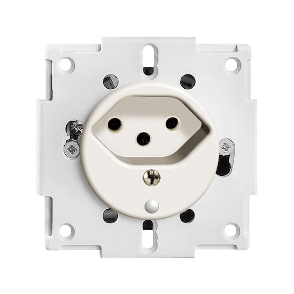 EB-Steckdose FH T13 weiss mit LED grün