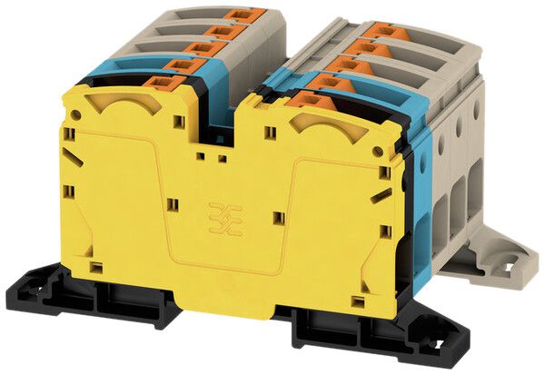 Morsetto passante Weidmüller A2C PUSH IN 10×35mm² beige/blu/ne-gi
