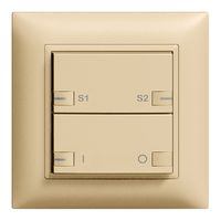 Poussoir ENC ZEP ON-OFF scène 1c/2t avec LED EDIZIOdue sand