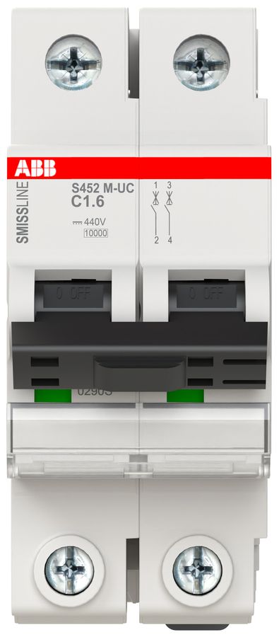 LS-Schalter SMISSLINE CLASSIC S452M-UCC 2×1.6A 220/440VDC (240/415VAC) 10kA