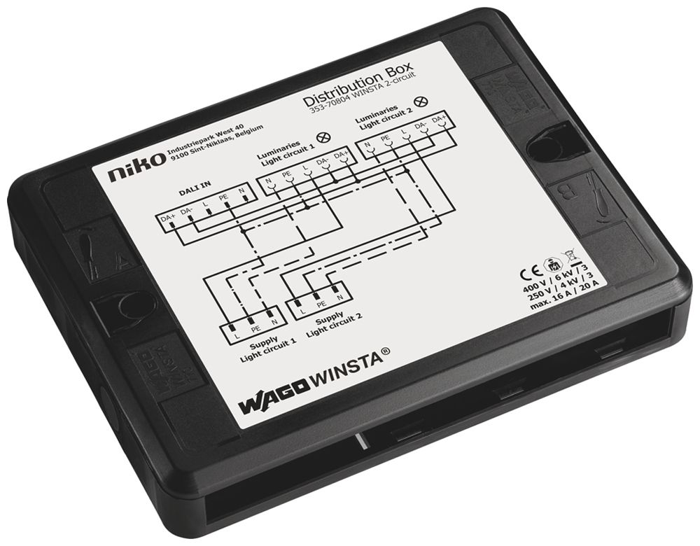 Verteilerbox WAGO WINSTA 2 Stromkreise, für P47/P48 DALI 2