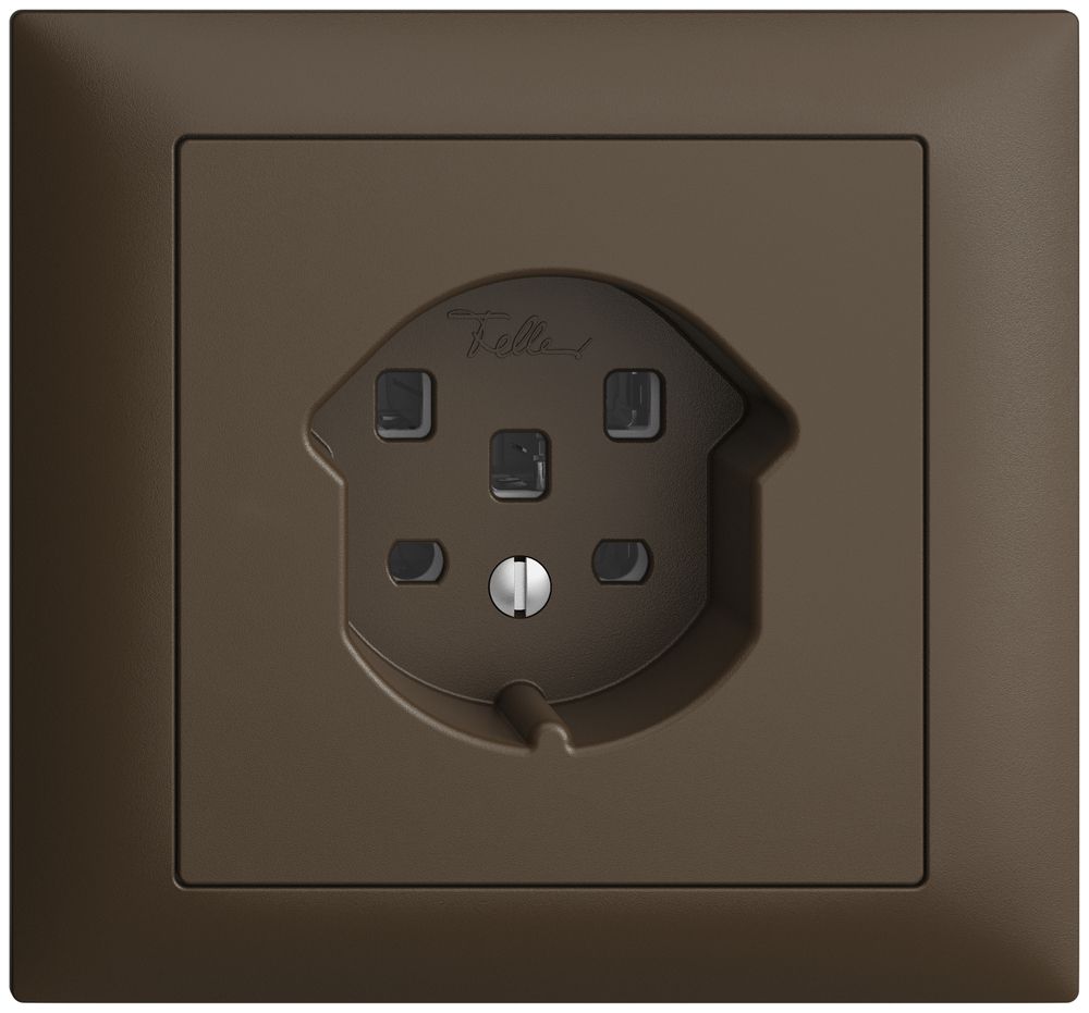 EB-Steckdose EDIZIOdue T25 16A coffee, mit Steckklemmen