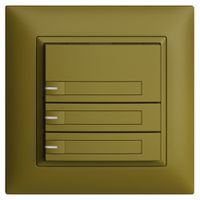 UP-KNX-Taster RGB EDUE FMI, 250mW, m.RGB-LED, m.Papier., 3×Taste, 1×Tastenb., ov