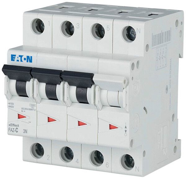 Disjoncteur Eaton FAZ-C20/3N 4P 400V C 20A 10kA 4UM