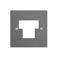 Frontplatte 1×TT,2×RJ45 dunkelgrau ITplus ITM EDIZIOdue