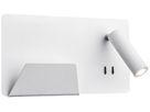 Applique LED SLV SOMNILA SPOT LEFT 15W 3000K avec liseuse et USB blanc