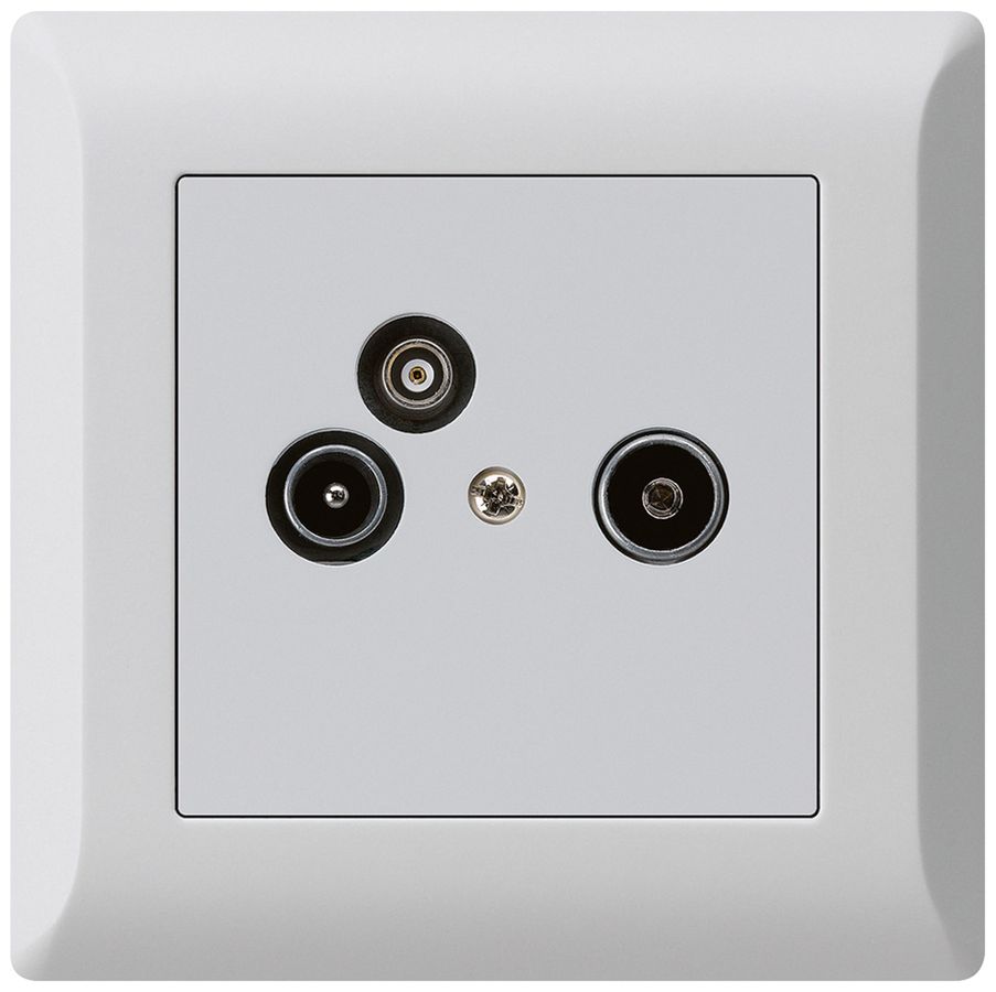 Prise d'antenne ENC R/TV/données kallysto.line 19dB gris clair