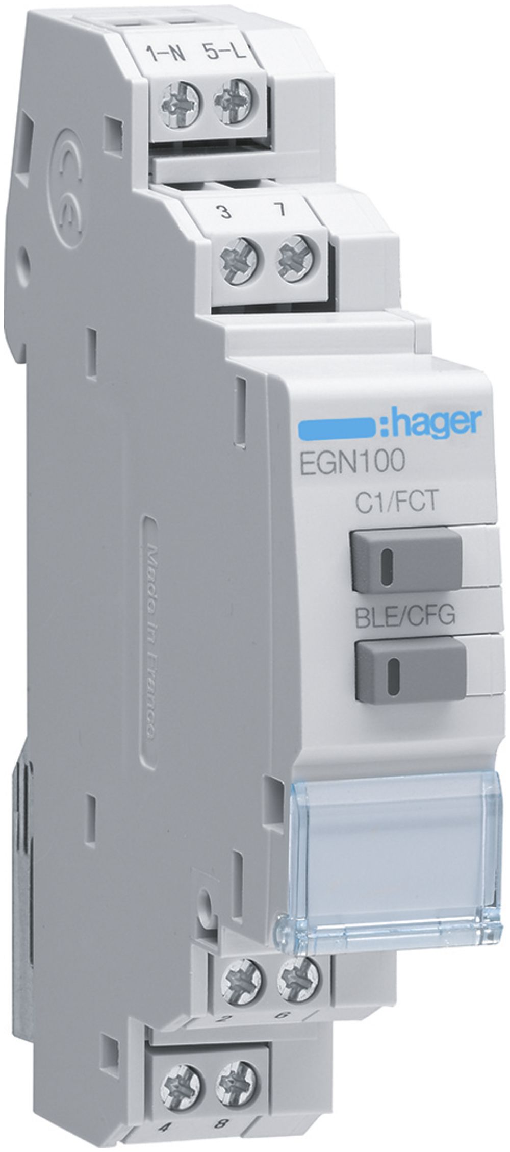 Timer multifunzionale digitale Hager EGN100 con Bluetooth, 1 canale