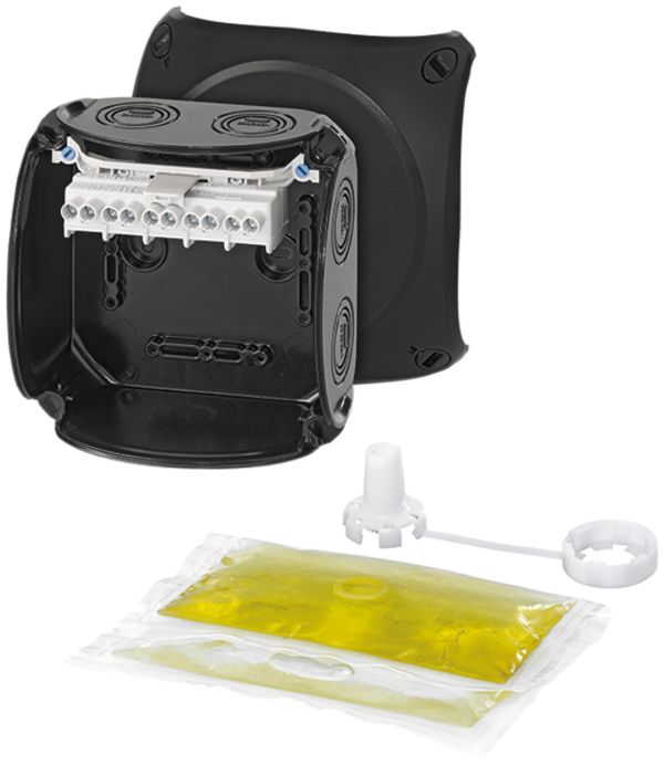 Boîte de dérivation AP Hensel WP noir 1.5…6mm² 5P 850ml 40A