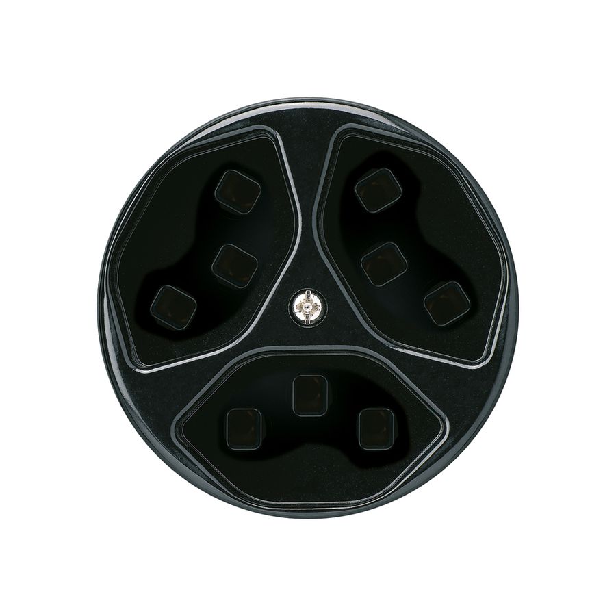 Prise Hager basico 3×type 23 A noir
