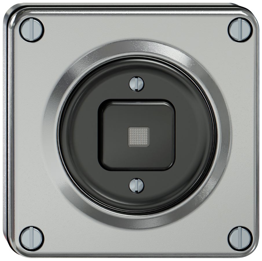 UP-Leuchtdruckschalter ELEMENT Schema 3/1L 16A 250V LED aluminium