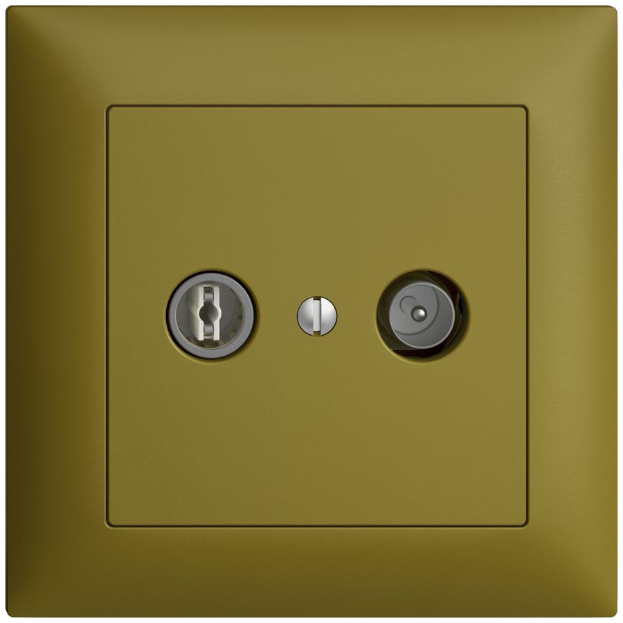 UP-TV-R-Dose EDIZIOdue 23dB olive Breitbanddose 5…2000MHz, FMI