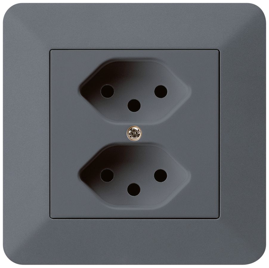 Prise ENC kallysto.trend 2×T13 anthracite