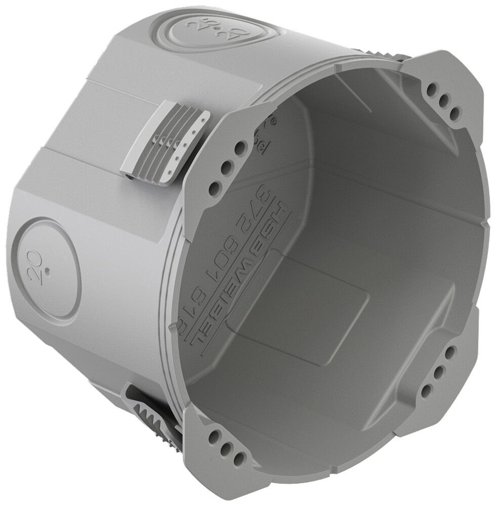 Hohlwanddose HSB D83 Basic 1×1 Ø83×50mm GDP 850°C grau