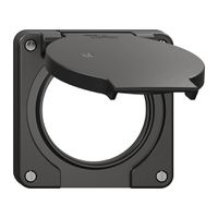 Couvercle avec clapet NEVO Ø60mm pour prise 3-fois lum. no (joint no)