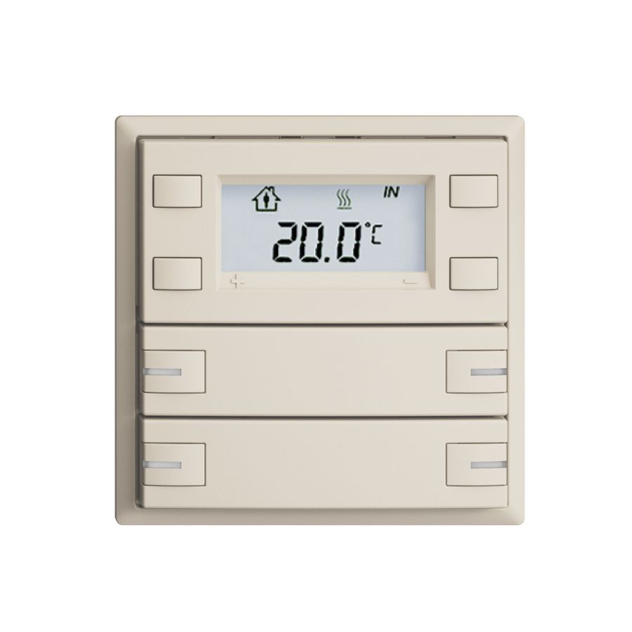 Poussoir RTH ENC KNX 4× EDIZIOdue F crema, avec LED RGB