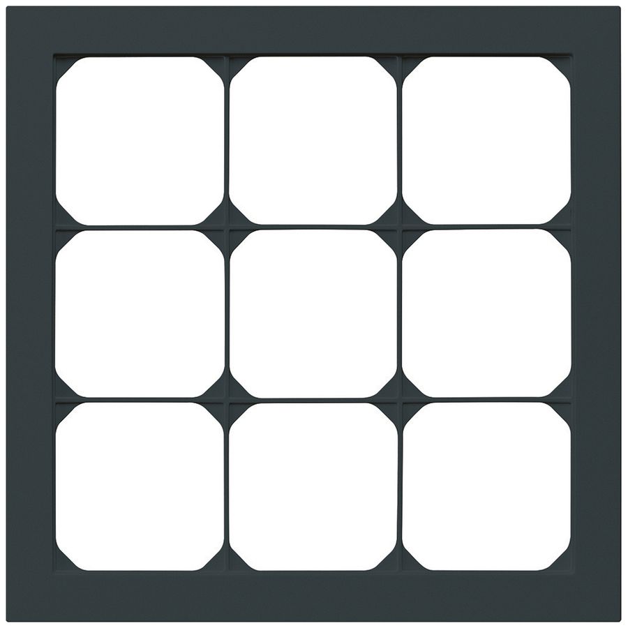 UP-Abdeckrahmen kallysto.pro 3×3 schwarz 214×214mm