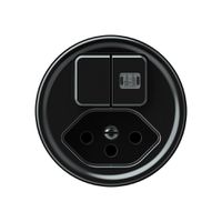 Kombination origin 2×Tasten beleuchtet 2CO+T13 1P 0<1 10A 230V 60×60mm schwarz