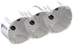 Hohlwanddose AGRO Quickbox ECON, 1×3 Ø83mm luftdicht weiss