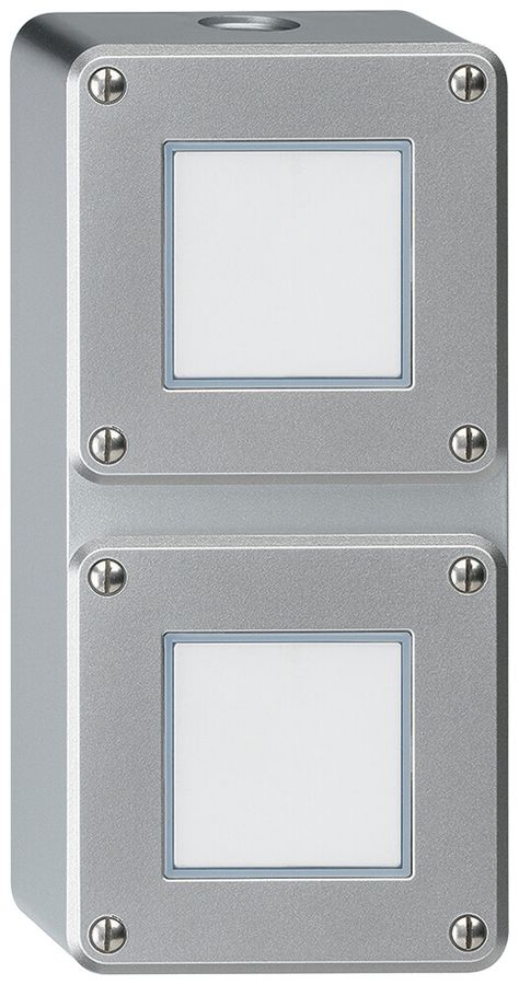 AP-Kombination Hager robusto IP55 I-I vertikal S3/1L+S3/1L aluminium