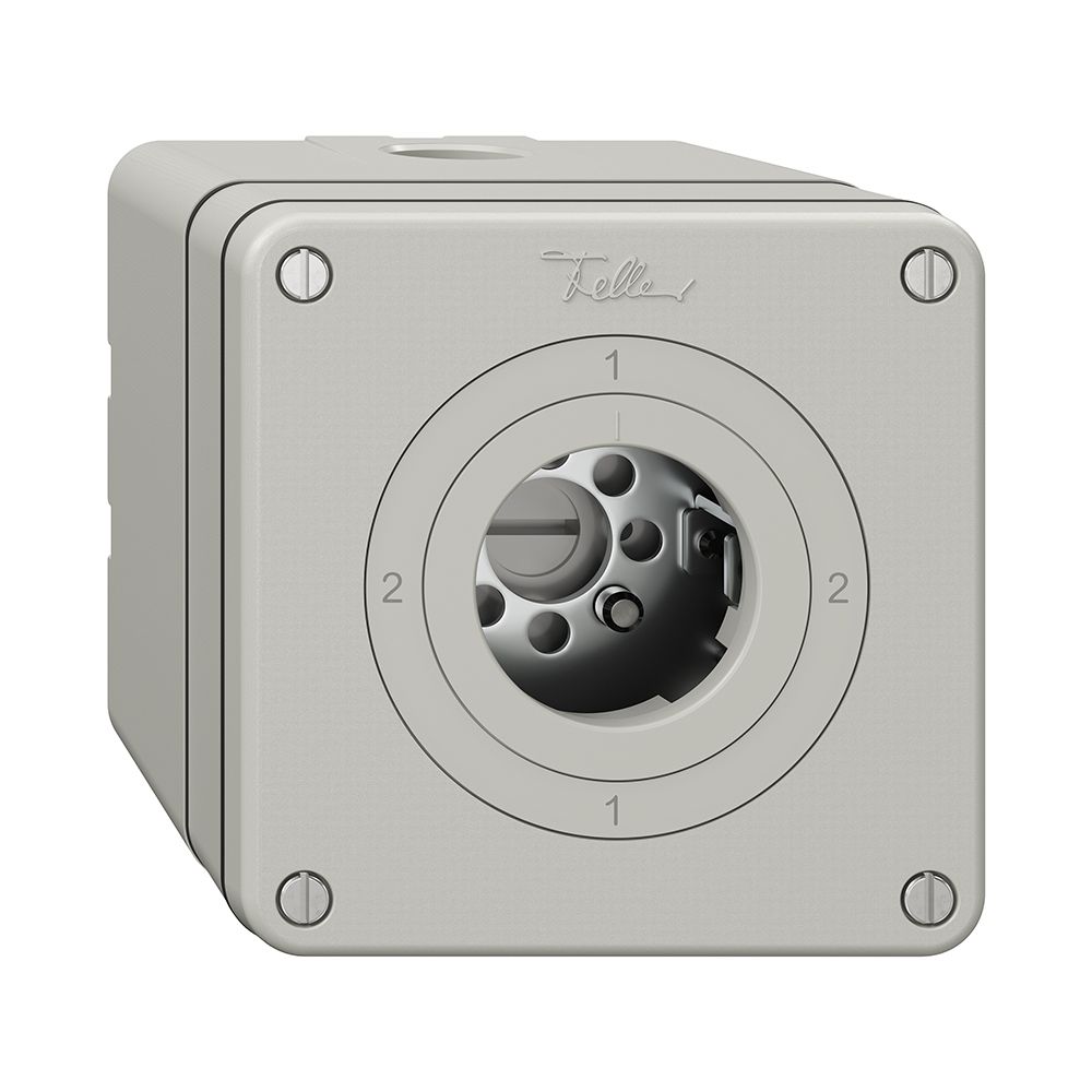 Interrupteur rotatif NAPU NEVO, 3/1L, sans cylindre, KS, 2-1-2-1, gris clair