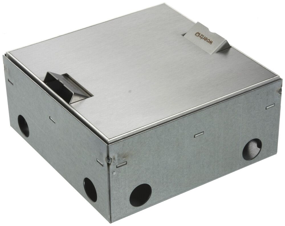 Bodendose Woertz WAK Cr 200×200×95mm Bodenhöhe 95…140mm sichtbar