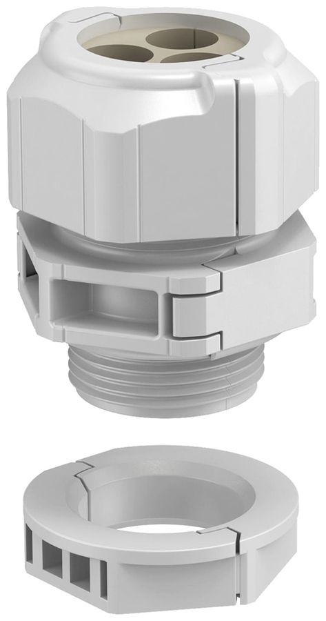 Pressacavo Bettermann V-TEC TB20 separabile M20 2×Ø5mm IP67 grigio