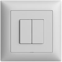 UP-Druckschalter 2K/2T Edue Wiser hellgrau