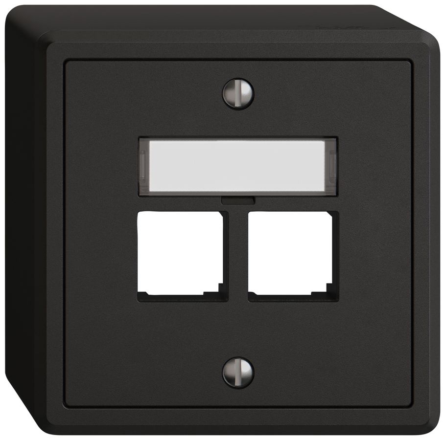 Kit de montage AP EDIZIO.liv EASYNET S-One SNAPFIX® droit 2×RJ45 no