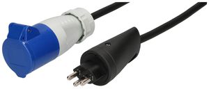 Verlängerung MH T23/CEE16A blau 230V H07RN-F3G0.5mm² GDV 1.5m IP44 schwarz