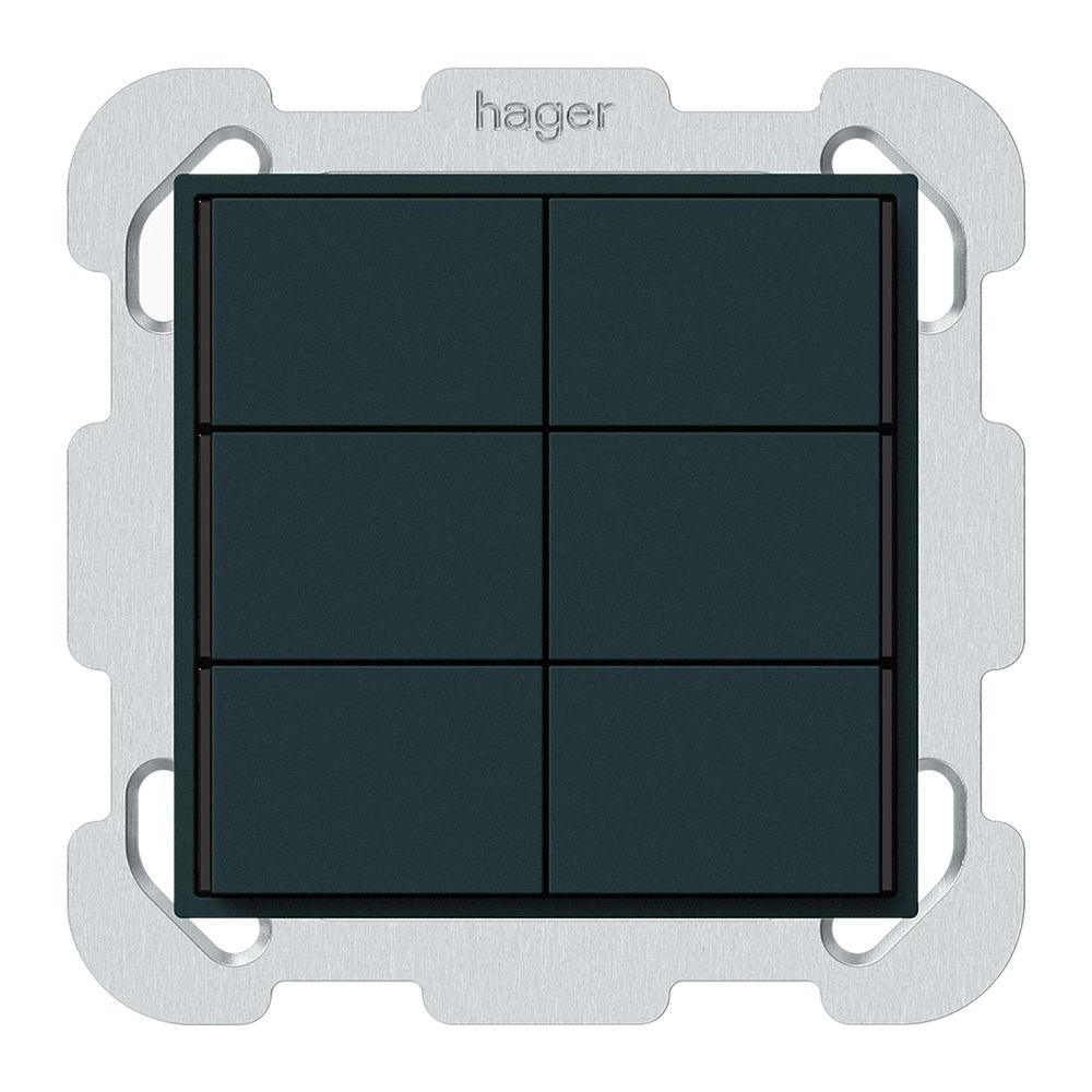 Poussoir KNX ENC KAL 6×touches 6×points actionnables LED noir