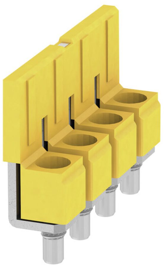 Connexion transversale Weidmüller WQV 6/4 vissé 4L pas 8mm isolé 57A jaune