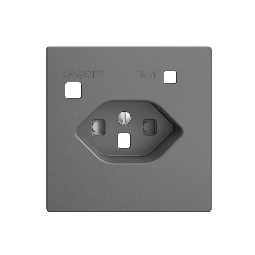 Frontset EDIZIOdue zu FI-Steckdose F, T23, shutter, dunkelgrau