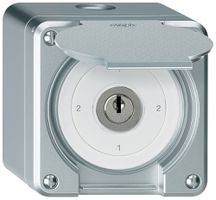 Interruttore a chiave con copertura AP robusto IP55 S3/1P alluminio