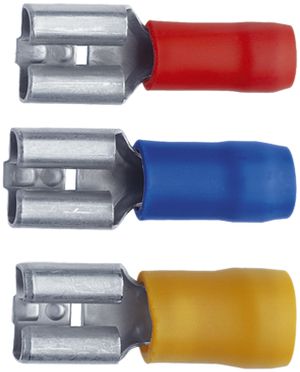 Steckhülse isoliert Ferratec 2.8×0.8…2.5 blau Ms-Sn