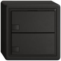 Poussoir KNX RGB AP EDIZIO.liv SNAPFIX® capteur temp.s.LED 2× comm.1T no