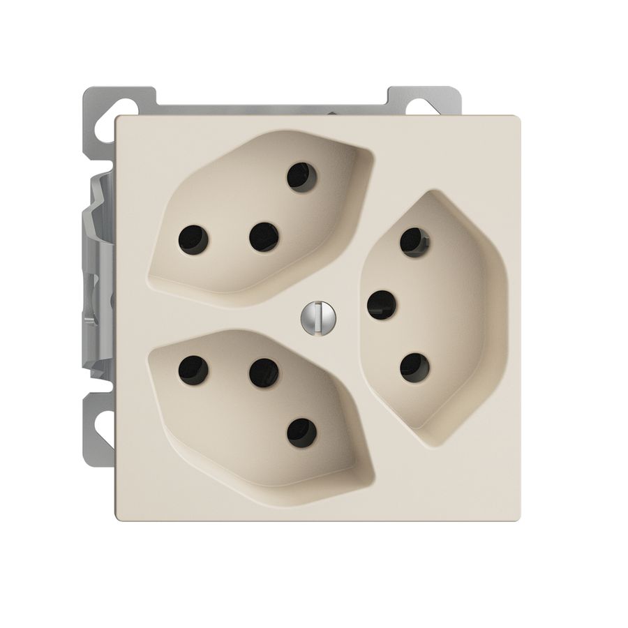 Prise AP EDIZIOdue 3×T13 crema intérieur pour combin.a.shutter