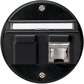 Insert pour prise ENC basico A cat.6 1×RJ45/s sortie oblique noir