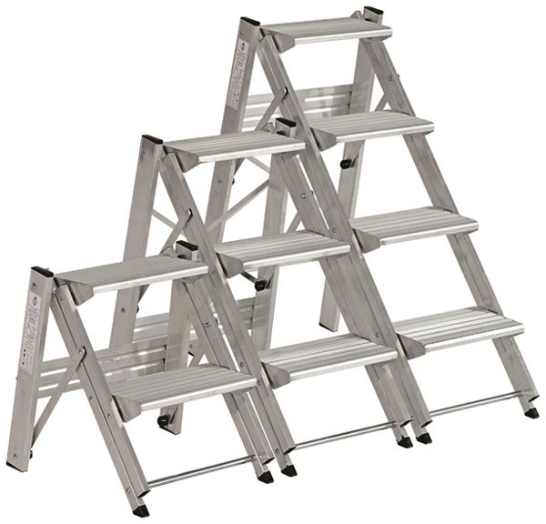 Escalier de sécurité Plica Pratiko, 3 marches, aluminium