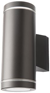 Wandleuchte SG Metro GU10 2×6.5W IP65 Ø90×225mm anthrazit