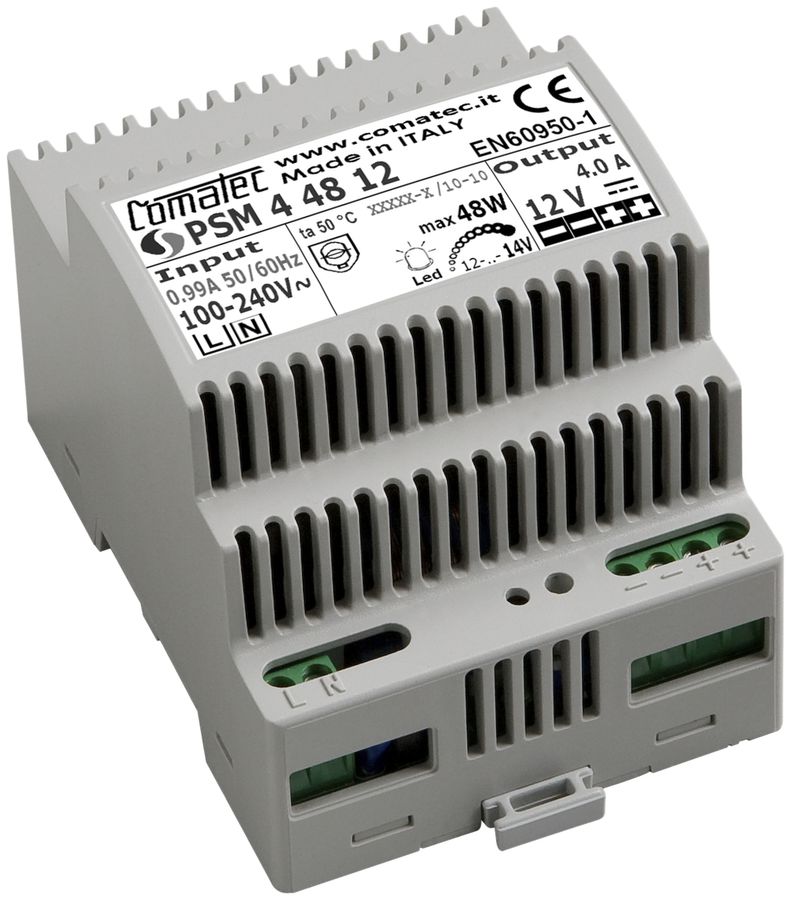 REG-Netzteil Comatec PSM4, IN: 100…240VAC, OUT: 12VDC/48W, stabilisiert, 4TE