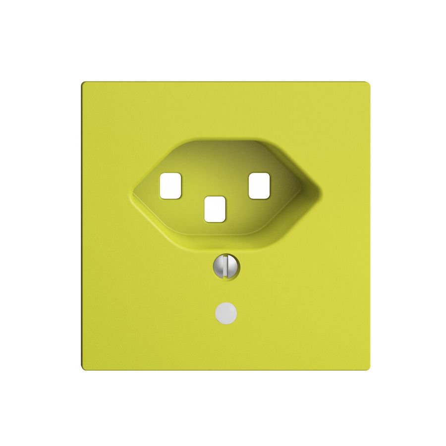 Frontplatte EDIZIOdue T23 lemon 60×60mm mit Linse