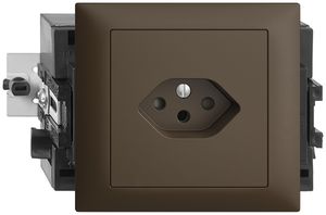 EB-Steckdose EDIZIOdue T13 coffee 49…69mm