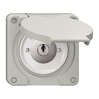 Schwenktaster NEVO N.CO mit Schloss&2 Schlüsseln, KS, 0<->1, lichtgrau