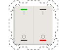 Pulsante KNX RGBW INS MDT BE-TAL600211.B1 2t/4a bianco op. "I/O"