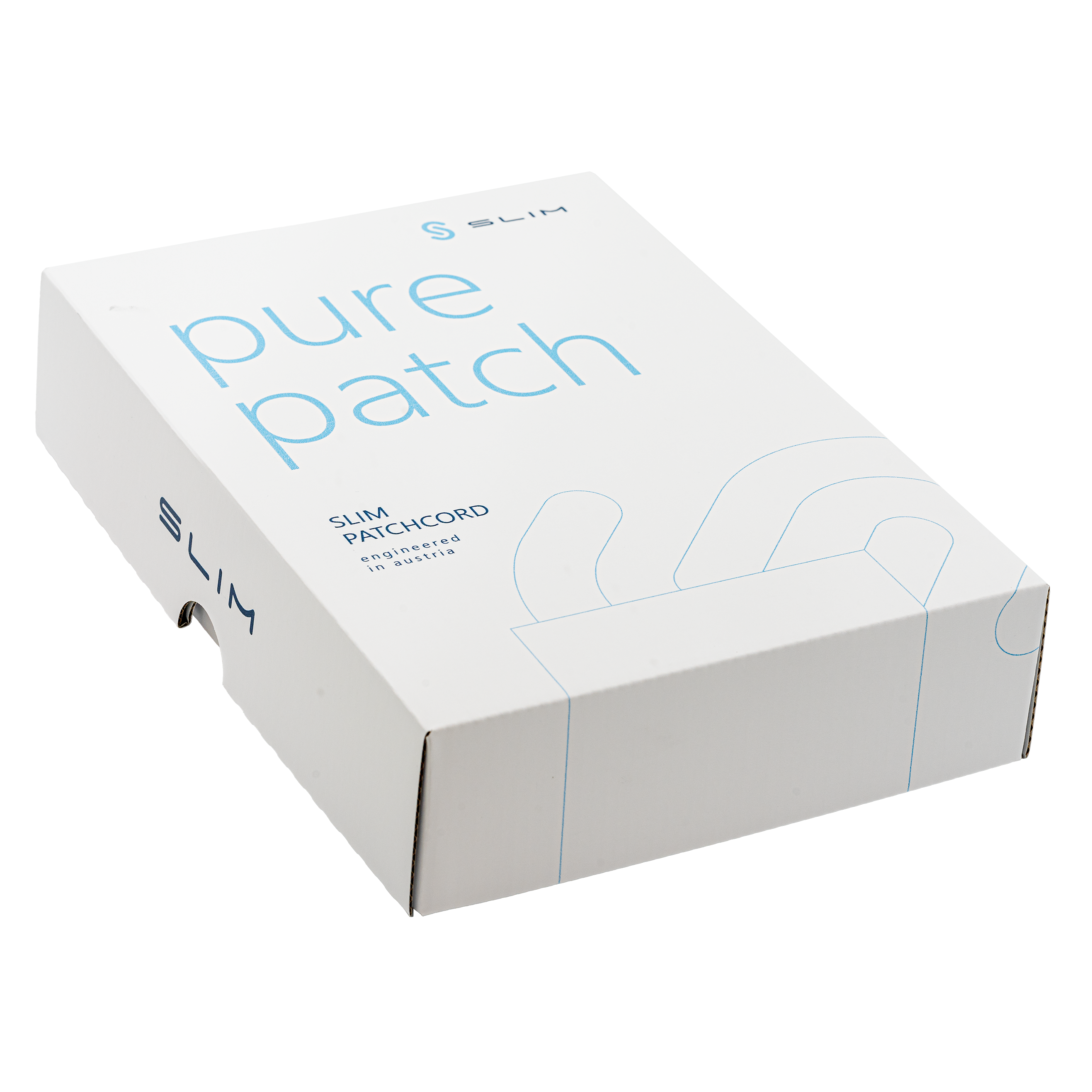 Cavo patch SLIM: 10cm, bianco, 50 pezzi Cat.6A, U/FTP, jack non infrangibile