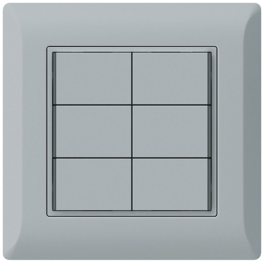 UP-Taster KNX KLI 6×Tasten 6×Betätigungspunkte LED grau