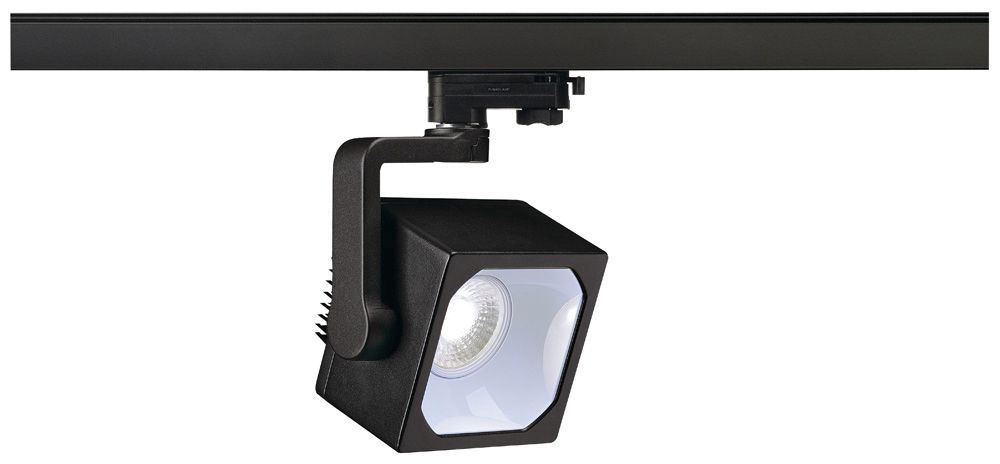 LED-Strahler EURO CUBE, 28.5W 2150lm 4000K 60° mit 3-Phasen-Adapter IP20 schwarz