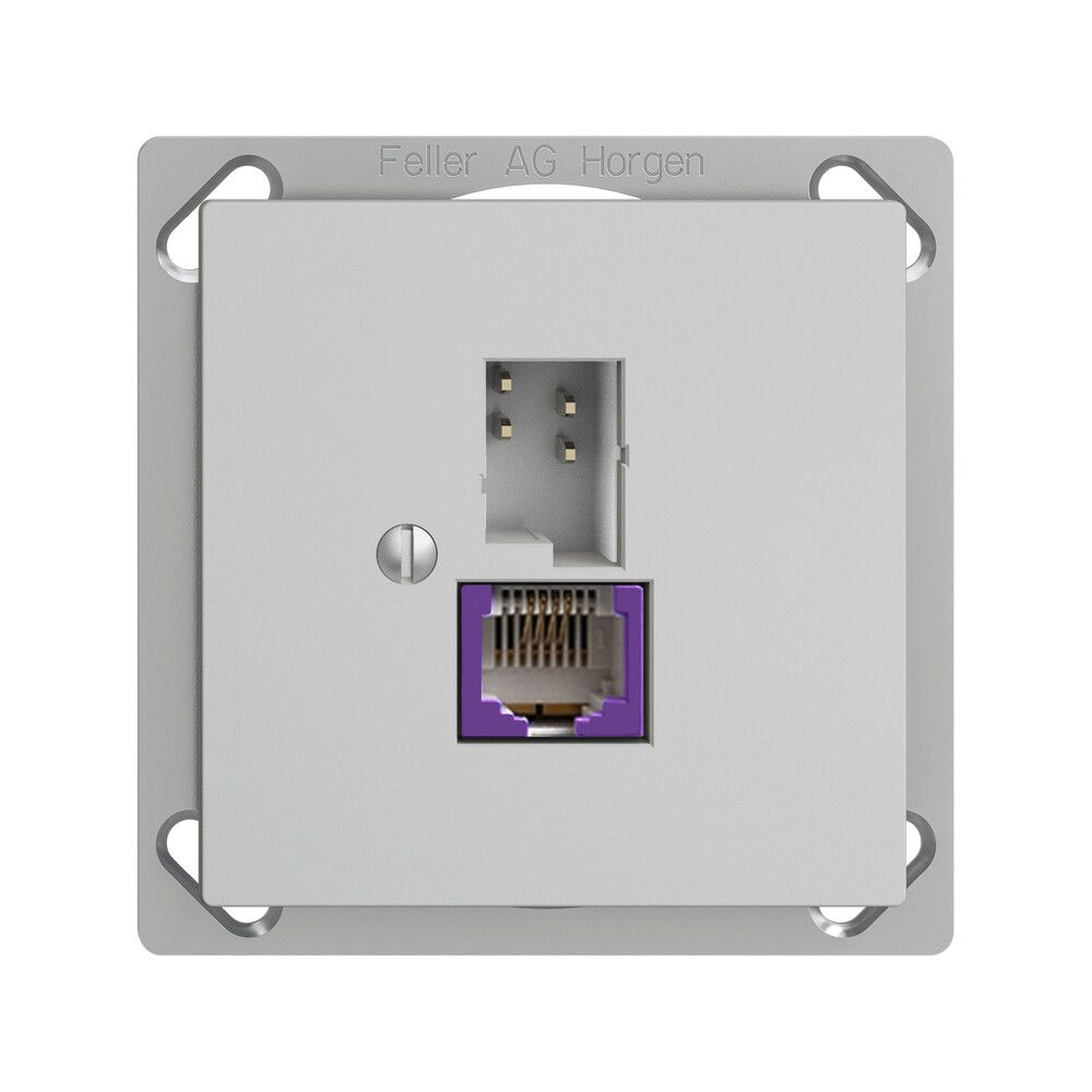 EB-Dose T+T 6P/1×RJ45 DSL-Breitband EDIZIOdue hellgrau