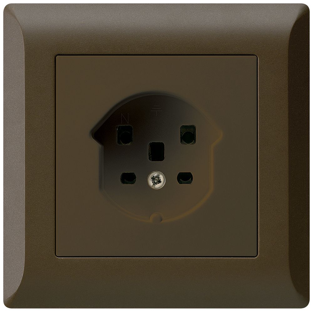 UP-Steckdose kallysto.line T25 braun Schraubklemmen